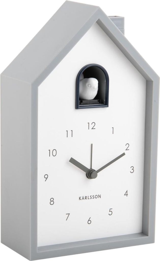 Karlsson - Wecker Modern Cuckoo - Grau - 12x6x20cm Produktbild 