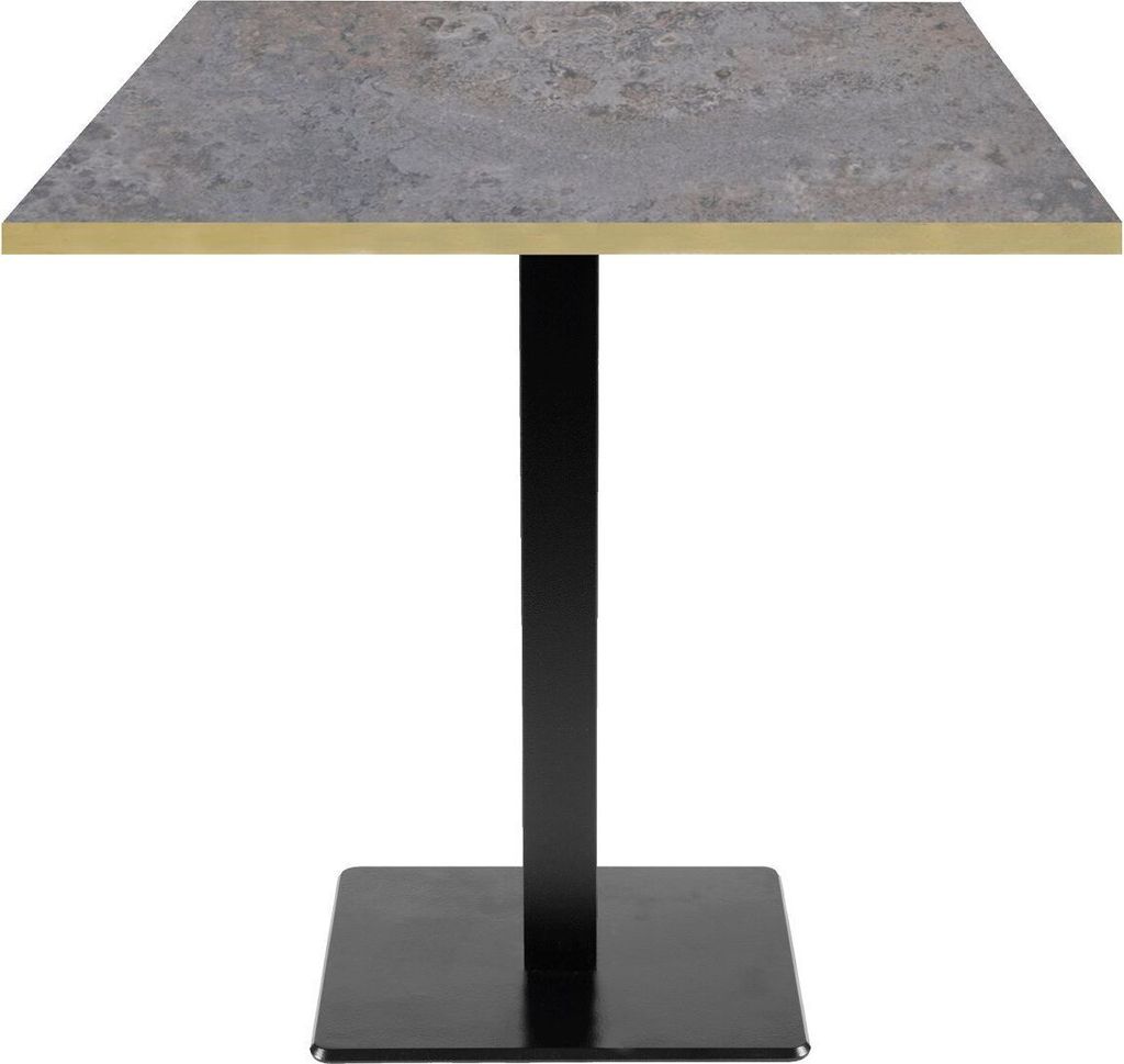Tisch 70 x 70 cm – Modell Milan Caldeira mit Messingkanten Produktbild 