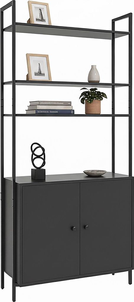 Regał Relaxdays, wys. x szer. x gł.: 159,5 x 60 x 24 cm, 6 Zdjęcie produktu 