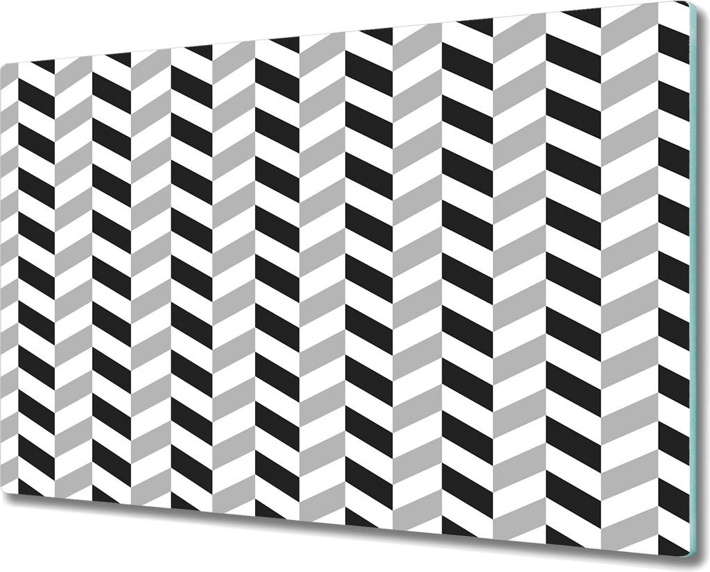 Glas Schneidebrett Herdabdeckplatten Schneideplatten - 80x52 cm - Schwarze Herzen