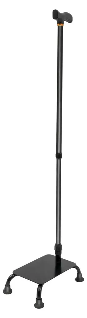 Canne d'aide pour escalier réglable en hauteur, noire, modèle ergonomique