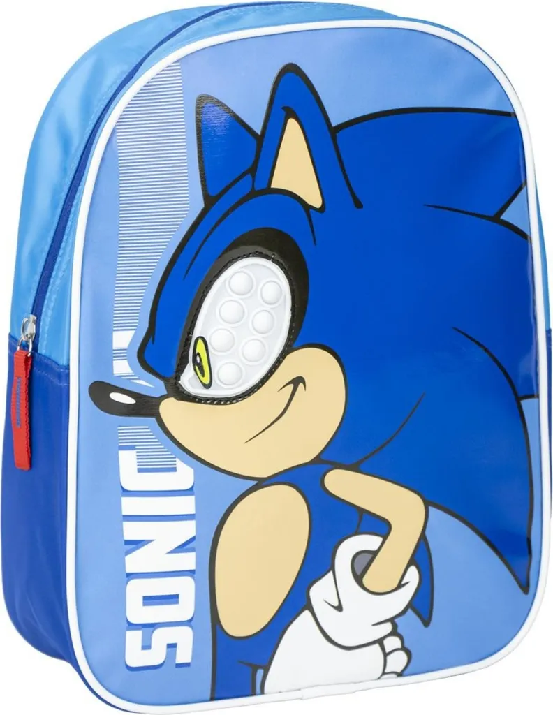 Zainetto Sonic Style: Design Unico con Applicazioni 3D per Bimbi