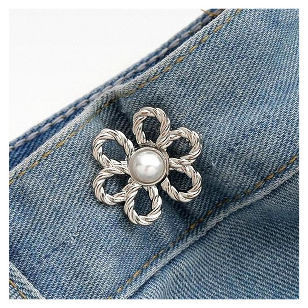 Hosenbundversteller | Blumen-Spange Set mit 8 Stück - Universell verstellbarer abnehmbarer Hosenträger für Damenbekleidung