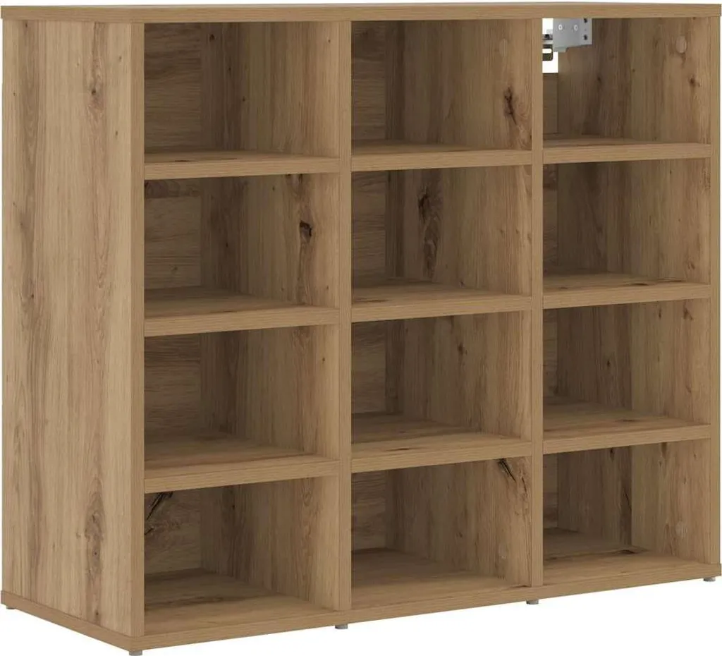 vidaXL Scarpiera in rovere artigianale 77,5 x 30 x 67 cm Materiale a base di legno