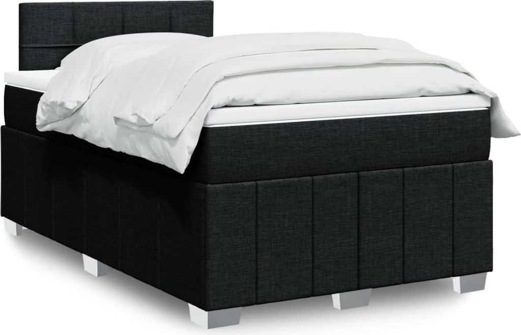 Möbel2024 Boxspringbett mit Matratze Schwarz 120x200 cm Produktbild 