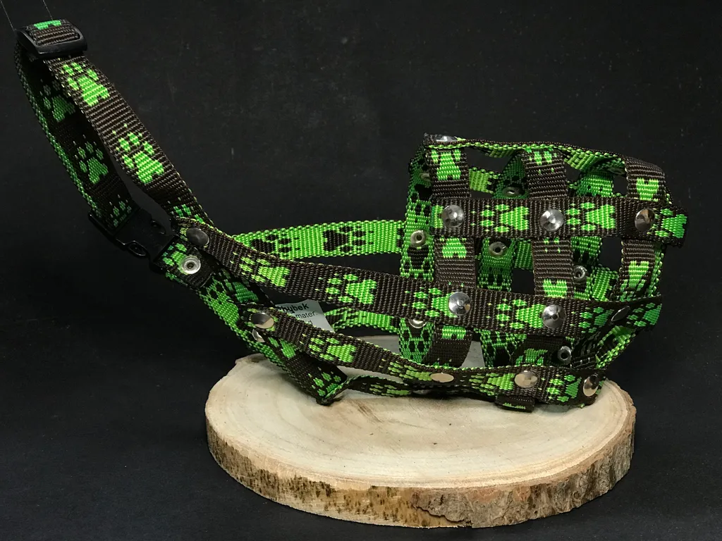Museruola Palkar in Nylon Taglia 4 Nero-Verde | Sicurezza per Cani
