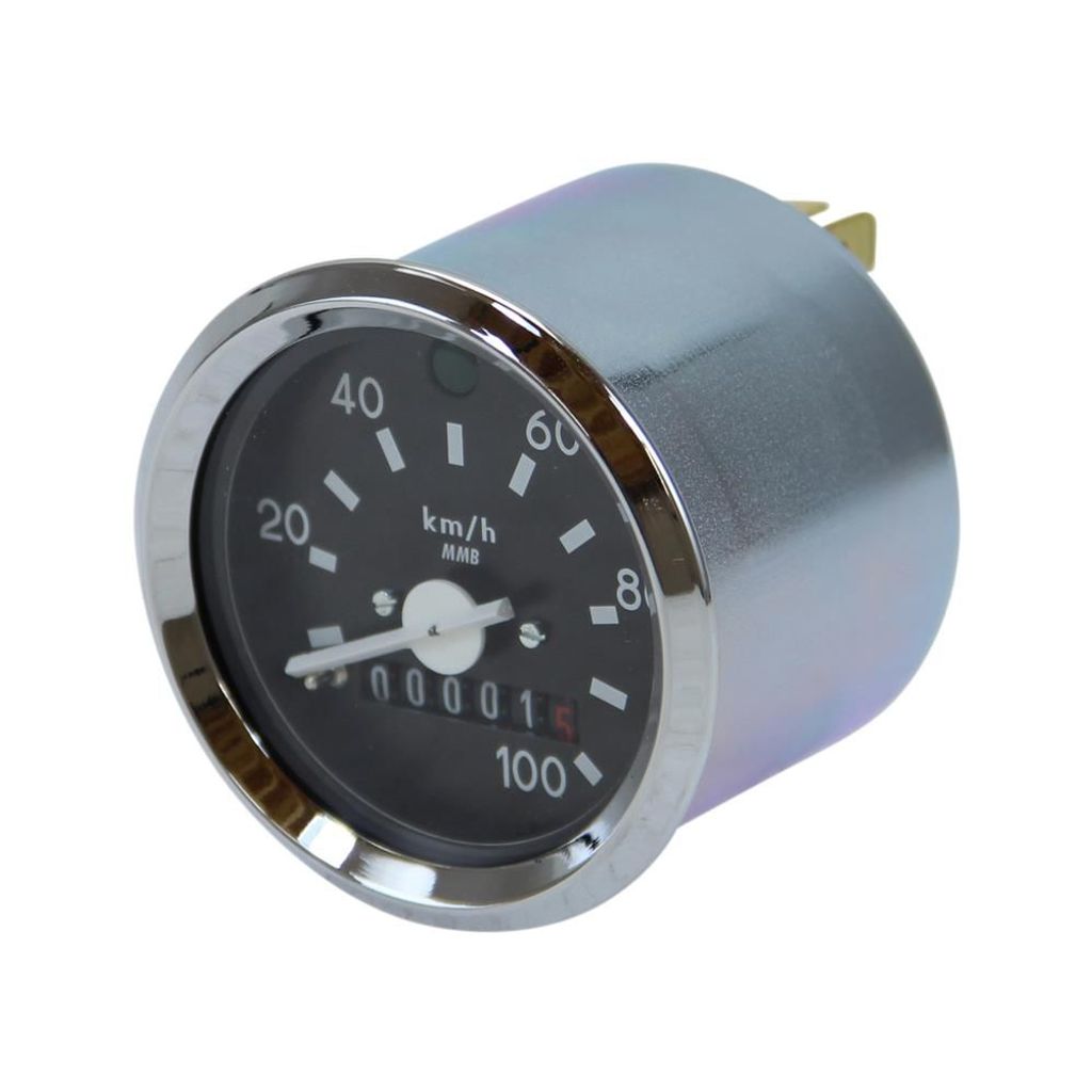 Tacho ø60 (100 km/h) mit Blinkerkontrolle für Simson S50 S51 S53 S70 - Chrom Ring