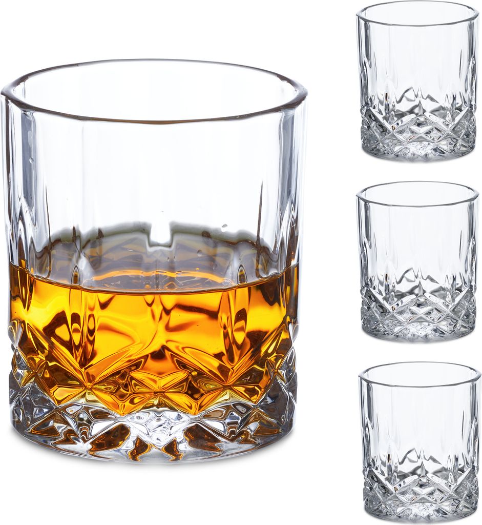 Relaxdays 10050299, Przezroczysty, Szkło, 4 szt., 300 ml, Zdjęcie produktu 