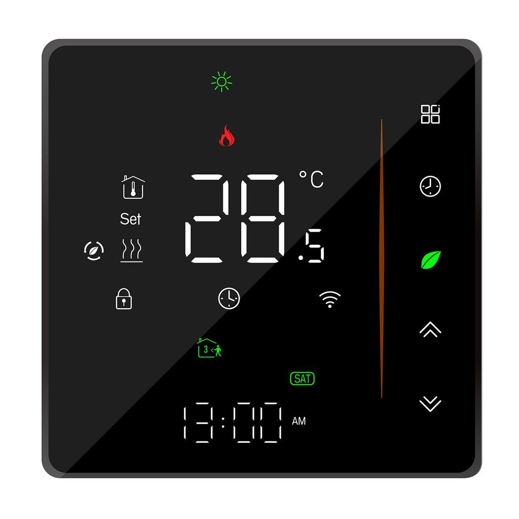 Intelligenter WLAN-Thermostat mit wöchentlicher Programmierung, unterstützt Touch-, App- und Sprachsteuerung, kompatibel mit Alexa und Alexa Home...