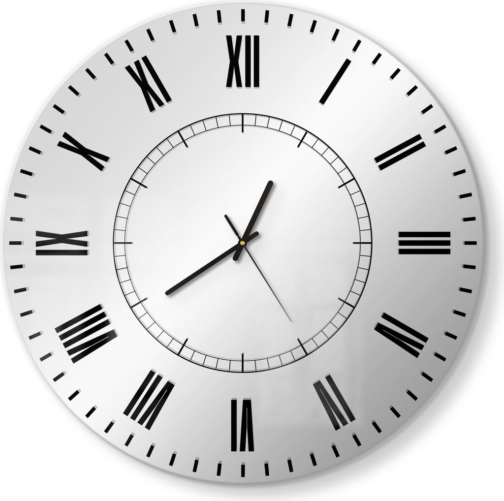 DEQORI Spiegeluhr rund Ø 50 cm, Design #6 Wanduhr Uhr modern Deko Spiegel groß