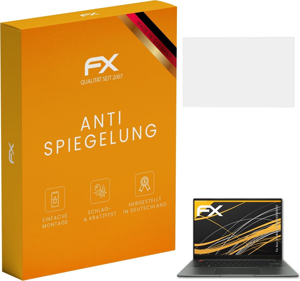 atFoliX FX-Antireflex 2x Schutzfolie kompatibel mit Asus VivoBook S14X OLED (M5402) Displayfolie