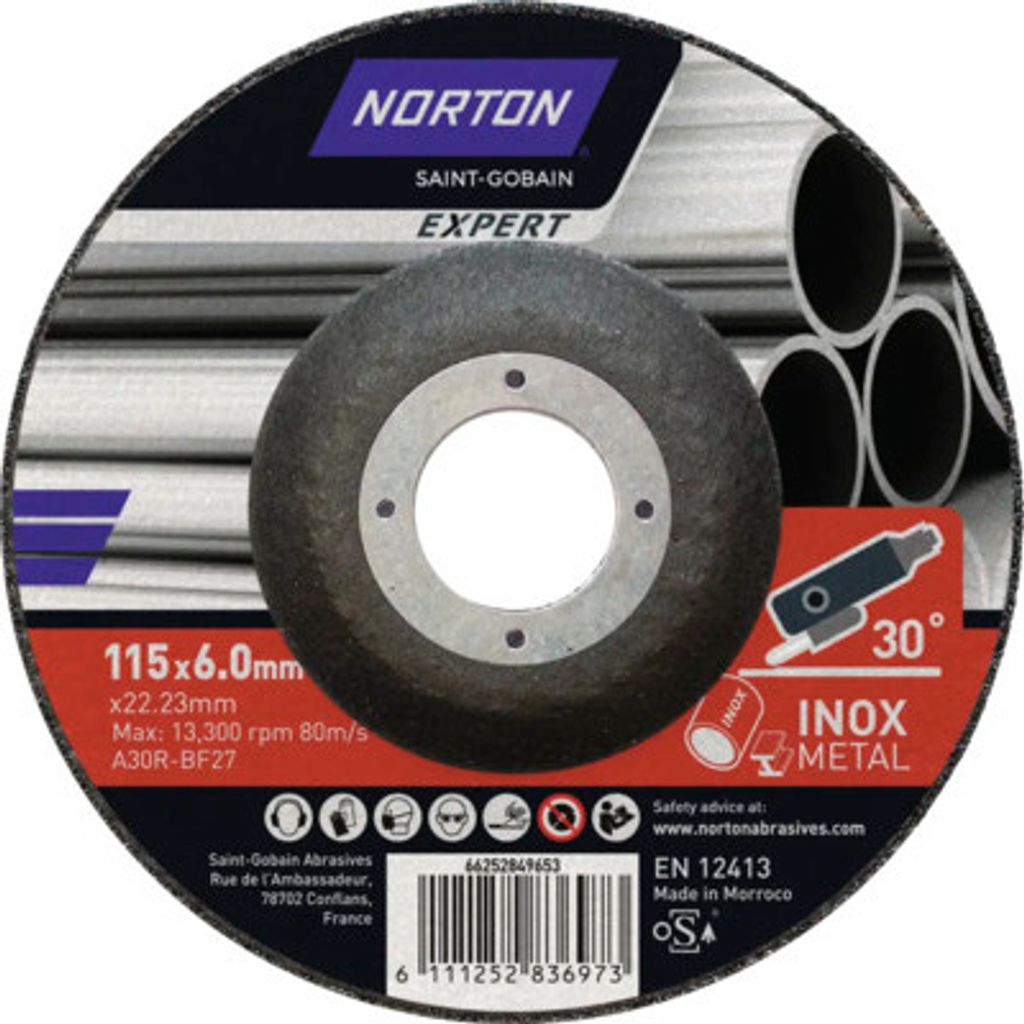 Expert Schruppscheibe Norton Metal Ø 115x22,23 mm, 10 Stück