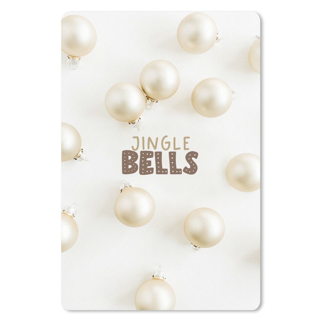 MuchoWow Mauspad Mousepad Weihnachtskugeln - Weiß - Perle 18x27 cm - Mousepads - Maus Mat - Pad - Mausunterlage