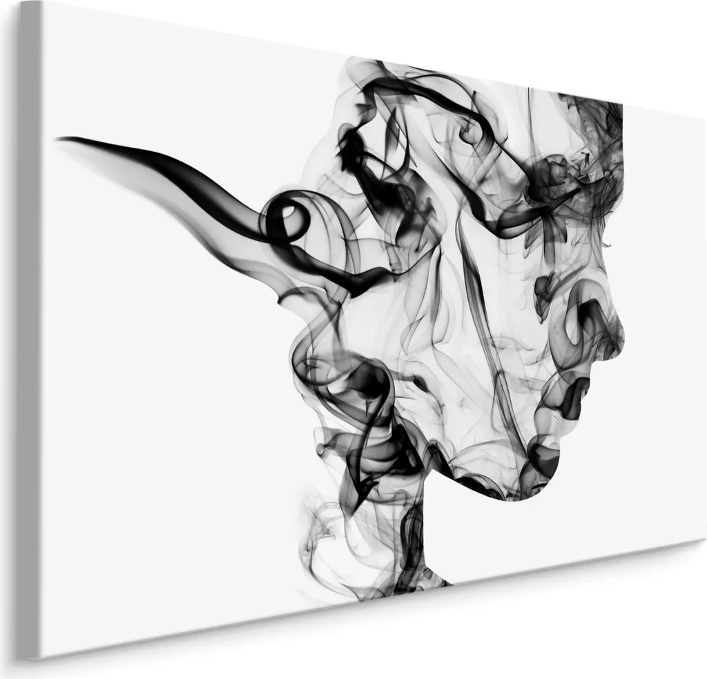 Carta da parati tela 100x70 XXL - Stampa d'arte volto astratto moderna