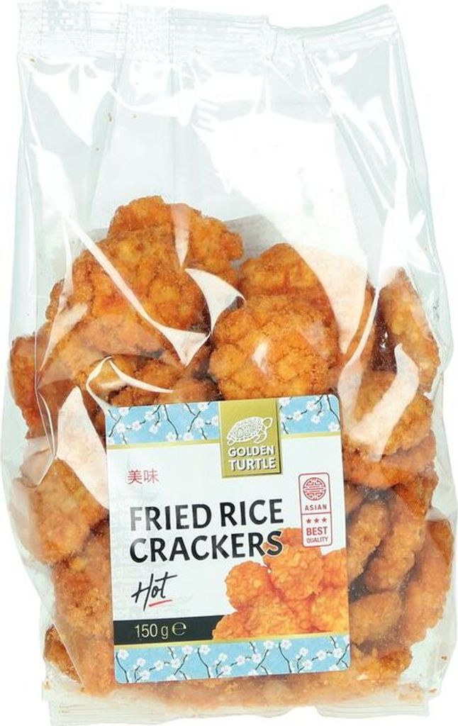 Golden Turtle Cracker di riso fritti piccanti 150 g | Fried Immagine del prodotto 