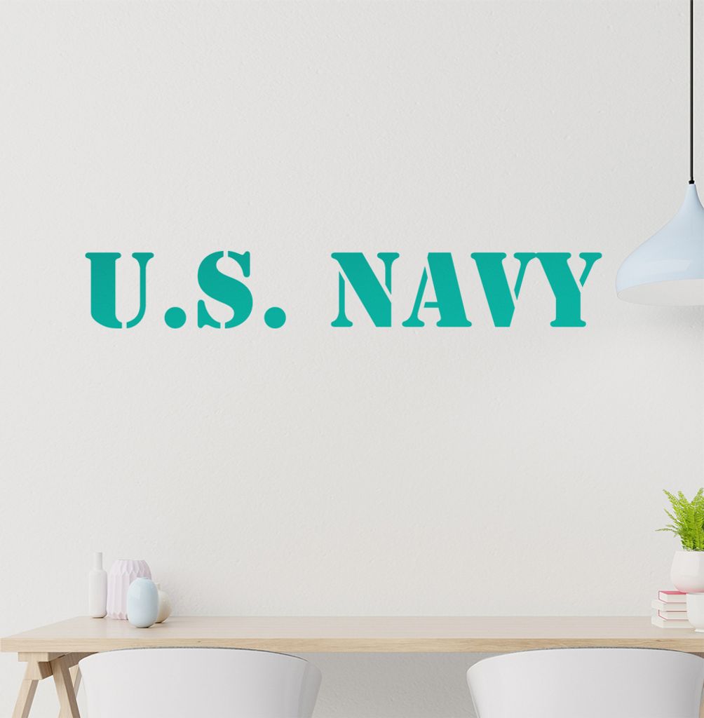 U.S.Navy Wandtattoo in 6 Größen - Wandaufkleber Wall Sticker - Dekoration, Küche, Wohnzimmer, Schlafzimmer, Badezimmer