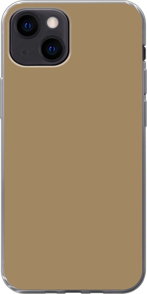 MuchoWow Handyhülle Schutzhülle Hülle für Telefoonhoesje iPhone 13 mini Palette - Beige - Innenbereich Silikon Softcase Handy Hülle - Softcase