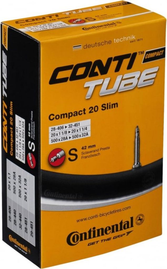 Continental Compact Tube Slim 42 Mm Fahrradschlauch Schwarz Produktbild 