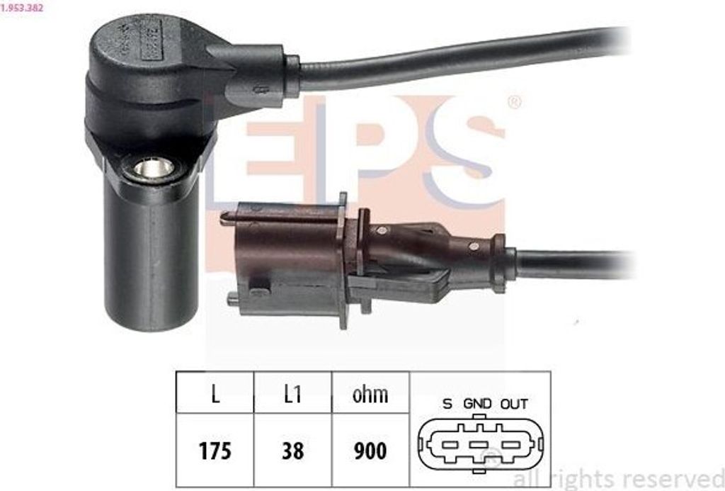 EPS 1.953.382 Kurbelwellensensor Impulsgeber für FIAT Ducato Kastenwagen (250, 290)