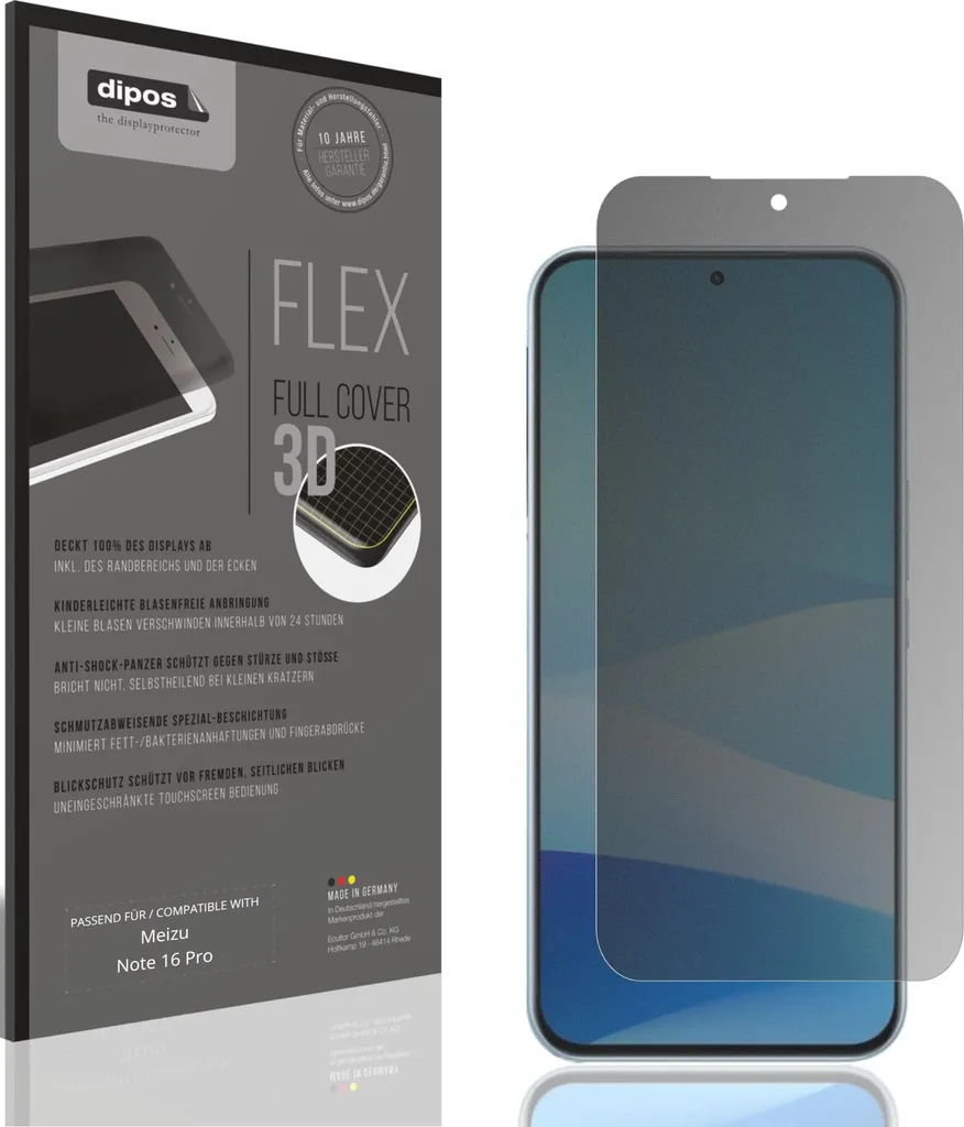 dipos I 2X Protector de Pantalla Compatible con Meizu M6 Note pelicula Protectora Claro