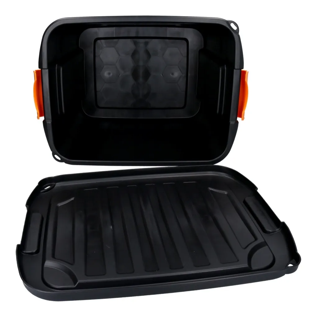 Boîte de rangement empilable et verrouillable FORTE Tools 42L solide - 5