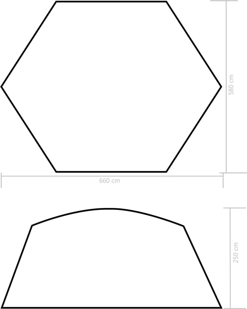 vidaXL Pool-Zelt 660x580x250 cm Blau Produktbild 6