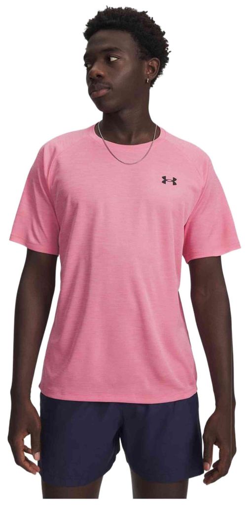 Under Armour Ua Tech Textured Ss - prime pink, Größe:L