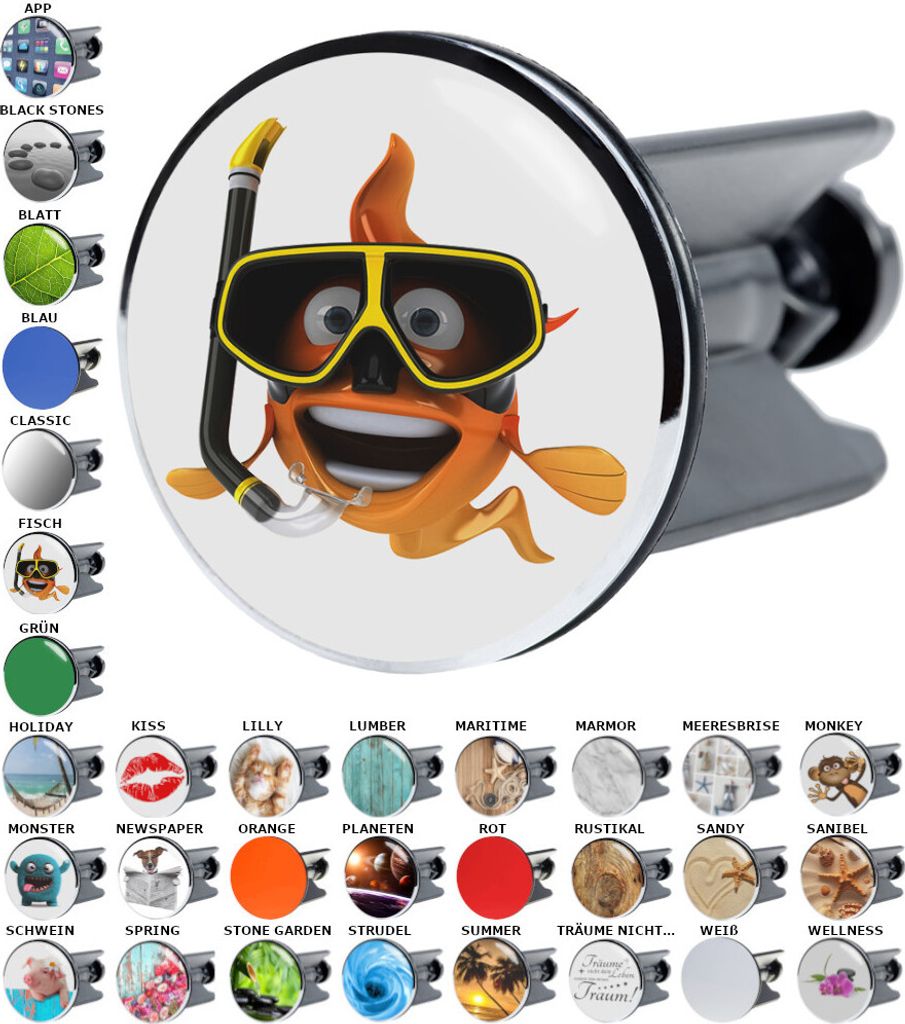 SANILO® Waschbeckenstöpsel, Fisch Produktbild 