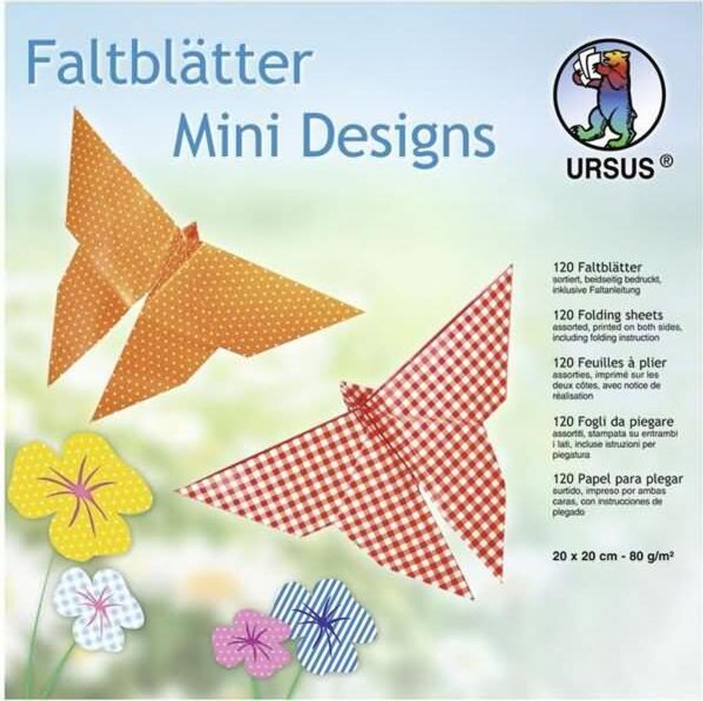 Faltblätter Mini Designs 80g/qm 20x20cm 30 Designs VE=120 Blatt