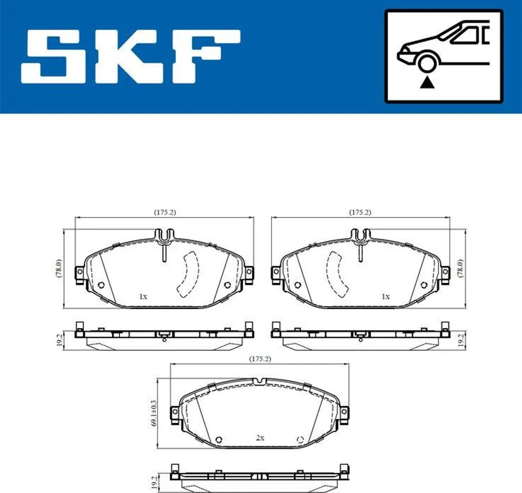 Éliminez les Sifflements avec les Plaquettes de Frein SKF VKBP 80530 Mercedes
