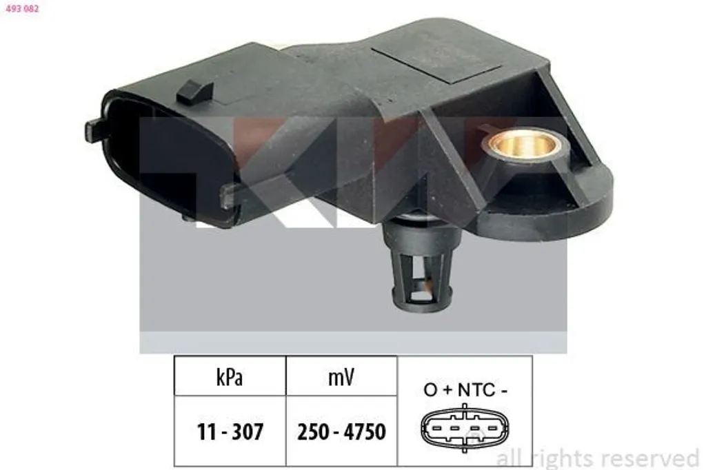Capteur de pression d'air KW 493 082 idéal pour conduite en montagne 4x4