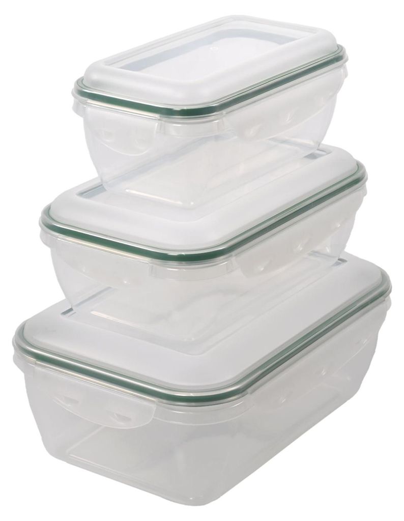 Frischhaltedosen mit Deckel im 3er Set | stapelbar | Produktbild 