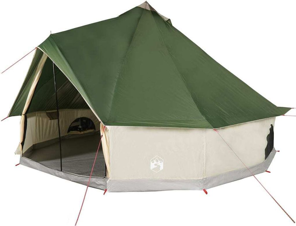 vidaXL Tipi-Familienzelt 12 Personen Grün Wasserdicht Produktbild 4