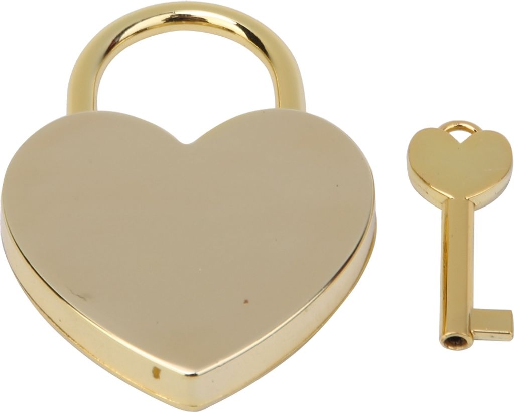 1 Set Heart Lock Metall Vintage Padlock Haushaltshandwerksvorräte mit Schlüssel 45x59 mmimitieren Gold