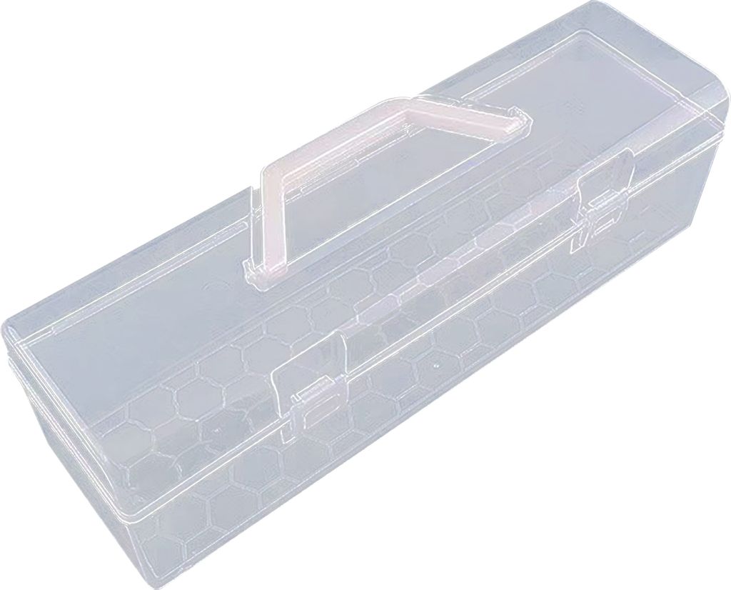 Transparente Aufbewahrungsbox für Kalligraphie-Werkzeuge mit rutschfestem Griff, großes Fassungsvermögen, staubdichtes Schlossdesign, verstärkt...