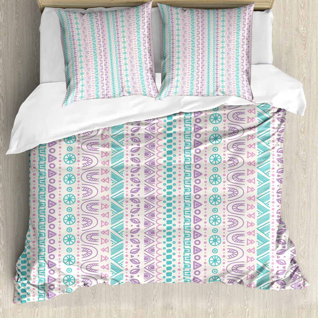 Mk Collection - Set piumone con farfalle, colore: viola, rosa, turchese, verde, con fiori (Queen