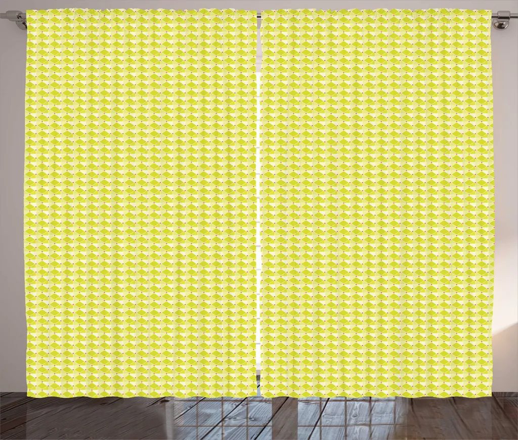 Tenda Geometria Rustica ABAKUHAUS Giallo Corallo 280x245cm Soggiorno