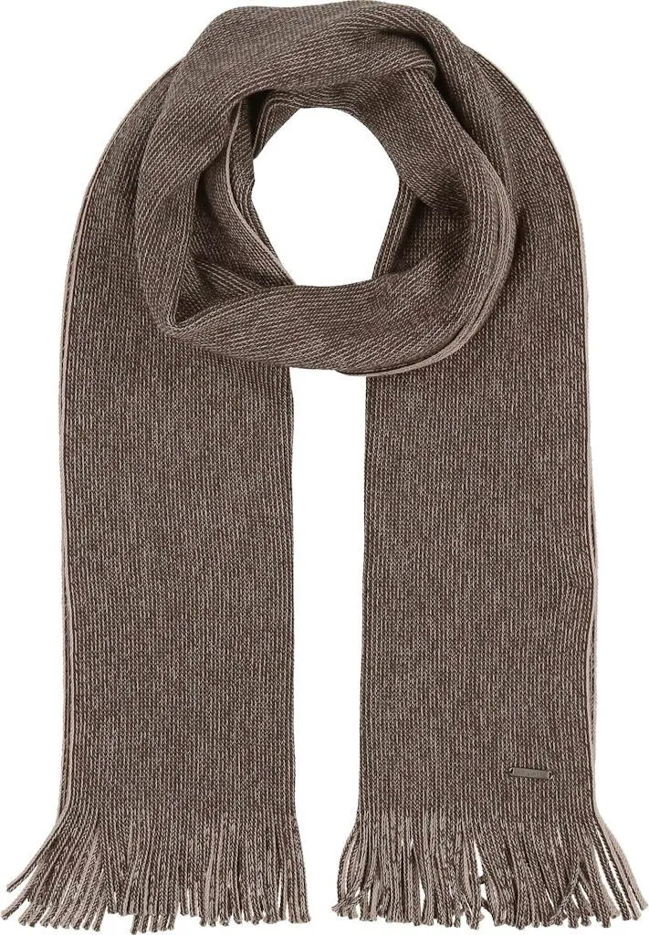 Écharpe Bugatti anti-froid en pure laine vierge tricotée effet chiné