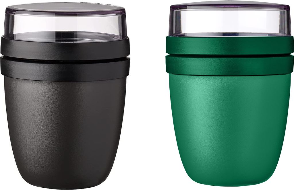 Mepal - Lunchpot Ellipse Mixed - Vivid Green + Nordic Black Produktbild 
