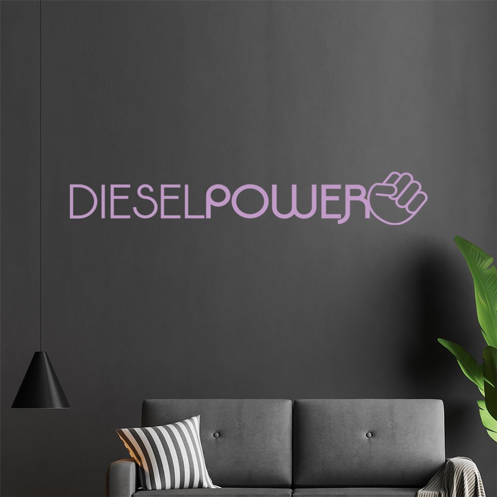 Diesel Power Wandtattoo in 6 Größen - Wandaufkleber Wall Sticker - Dekoration, Küche, Wohnzimmer, Schlafzimmer, Badezimmer