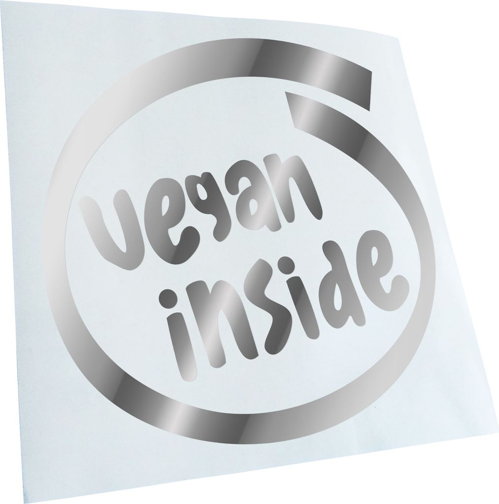 Kiwistar - Autoaufkleber - chrom - 60 x 60 cm - vegan Inside - Heckscheibenaufkleber - Aufkleber für Auto Kfz Fahrrad, LKW, Truck Mofa