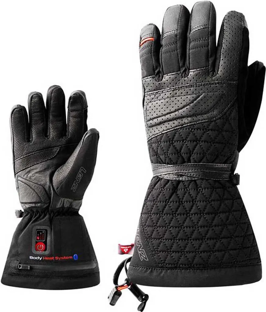 Lenz Heat 6.0 Finger Cap Gants Chauffants Noir XS Femme avec Batterie