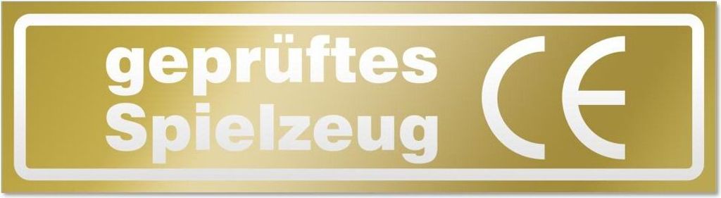 Kiwistar es Spielzeug invertiert Magnetschild Schild magnetisch - 30cm Gold - Magnetfolie für Auto PKW Kfz