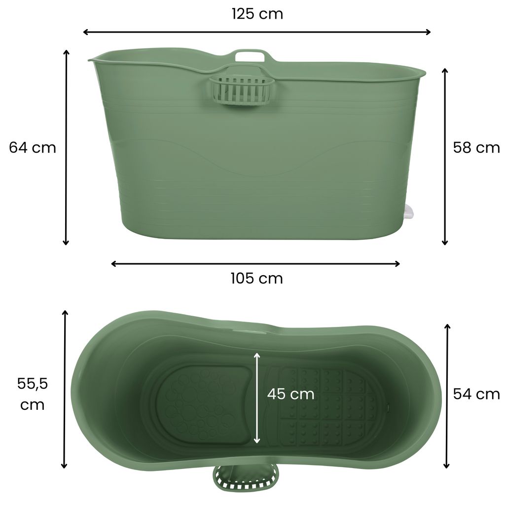HelloBath® - Bath Bucket XL (Komfort) - Zelená - 125cm, Obrázek produktu 6