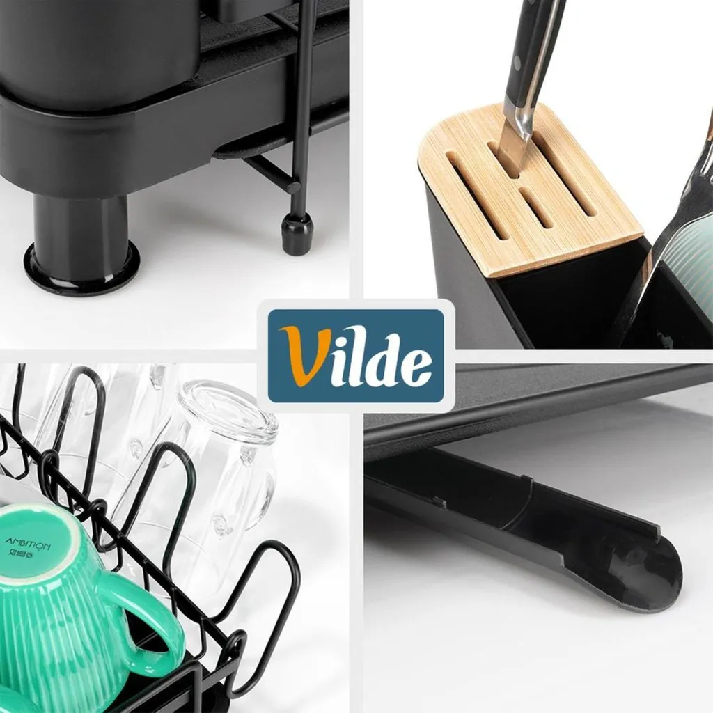 Solution de Séchage Vaisselle 70 cm - Égouttoir Modulable Gain de Place - 5