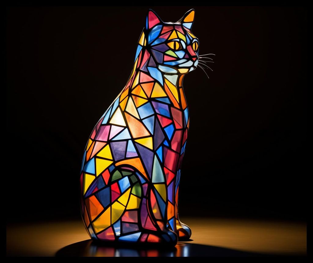 Plakat 60x50cm Katzenfensterbild