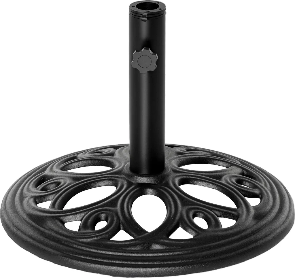 Pied de parasol rond Outsunny 11,5 kg en fonte pour mât 38/48 mm, noir