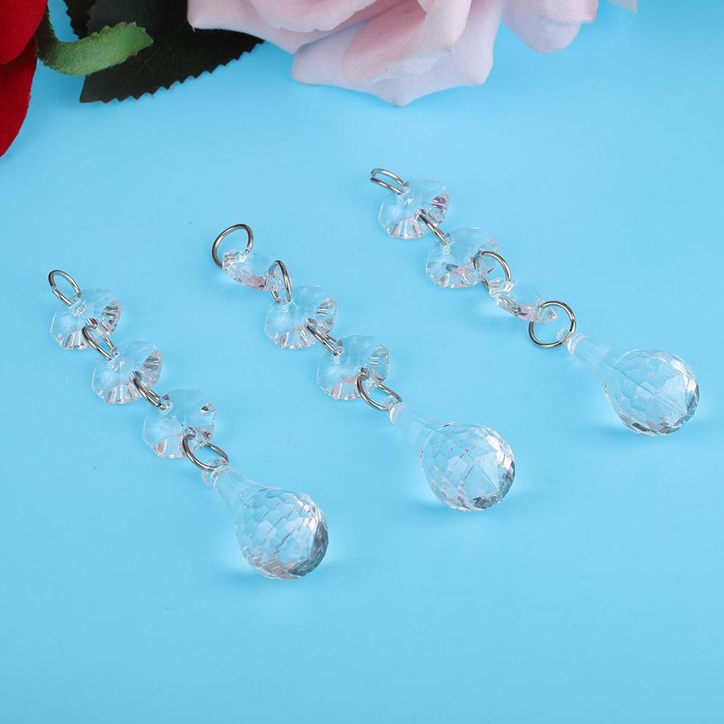DIY Transparente Acrylkugel Perle Hängende Anhänger Dekoration Ornament Zubehör (L)