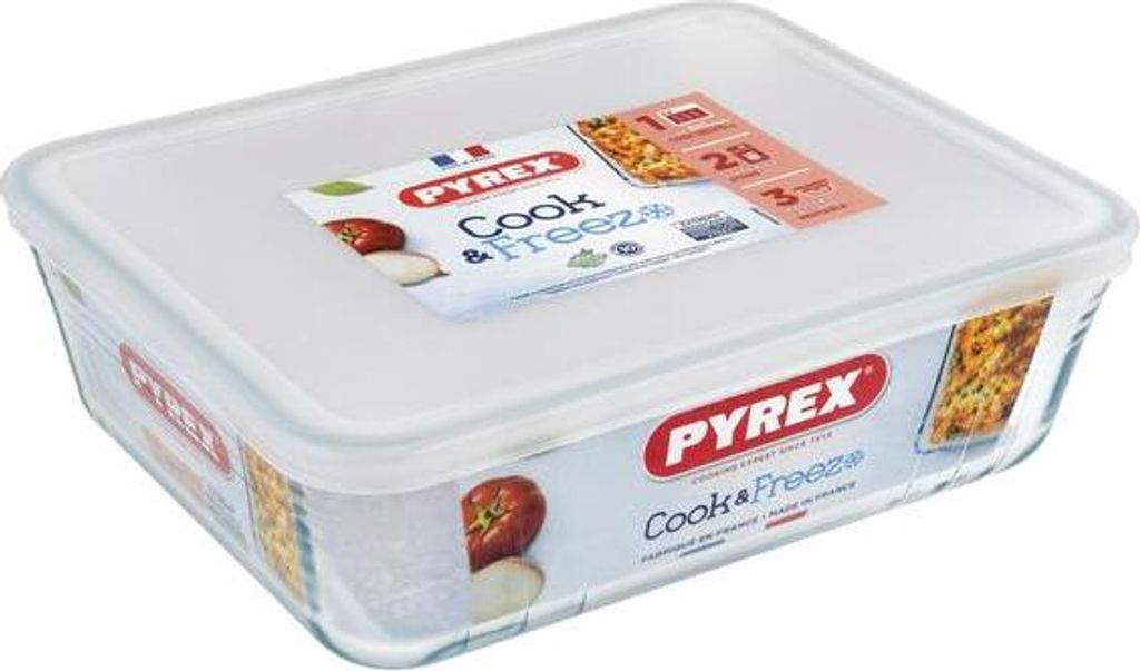 Podłużny kształt z plastikową pokrywką 25x20cm/2,6L Cook Zdjęcie produktu 