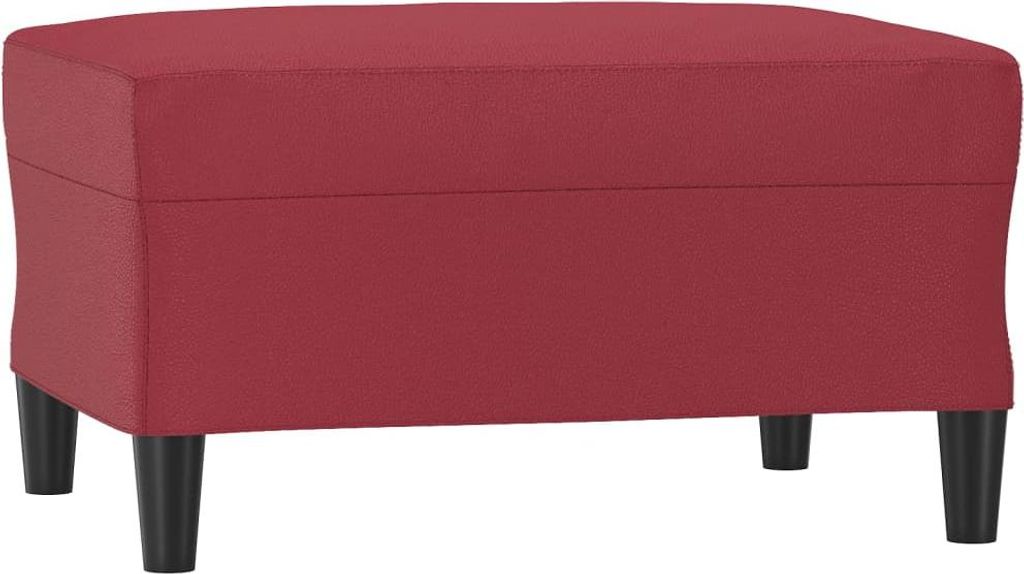 vidaXL Fußhocker Weinrot 70x55x41 cm Kunstleder